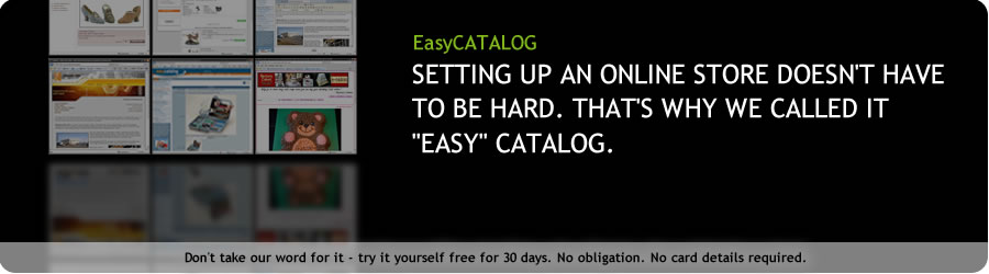 Setting up an online store doesn't have to be hard - that's why we called it easy catalog